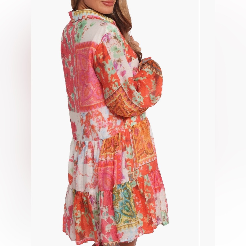 Petal & Pup Helene Patchwork Shirt Dress - Picture 2 of 5